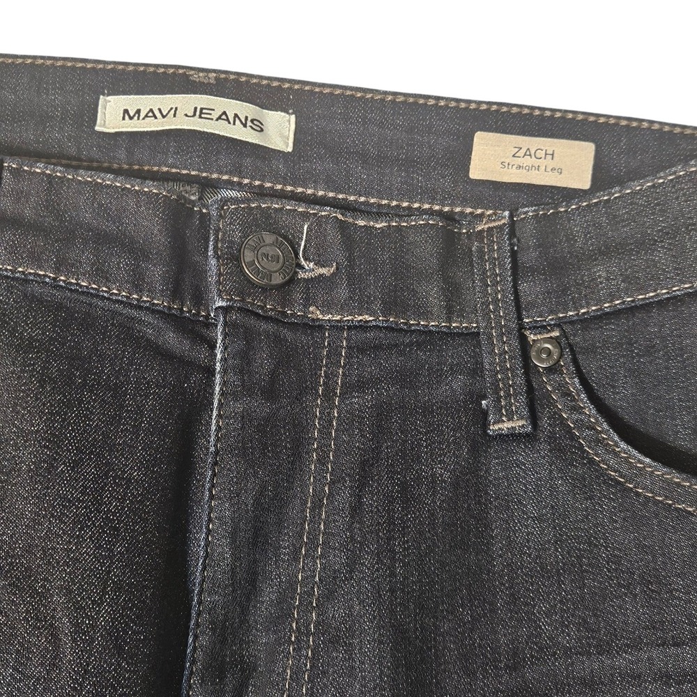 Mavi Jeans Zach Straight Leg Dark Wash Mens Denim Pants Size 34x34 midnight blue - Picture 3 of 10